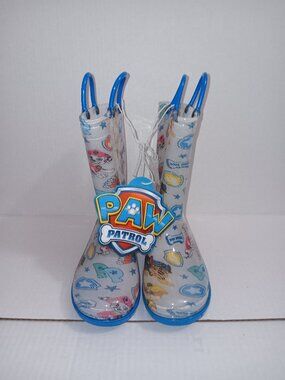 NICKELODEON PAW PATROL SPIN MASTER RUBBER RAIN BOOTS BOY'S SIZE 11
